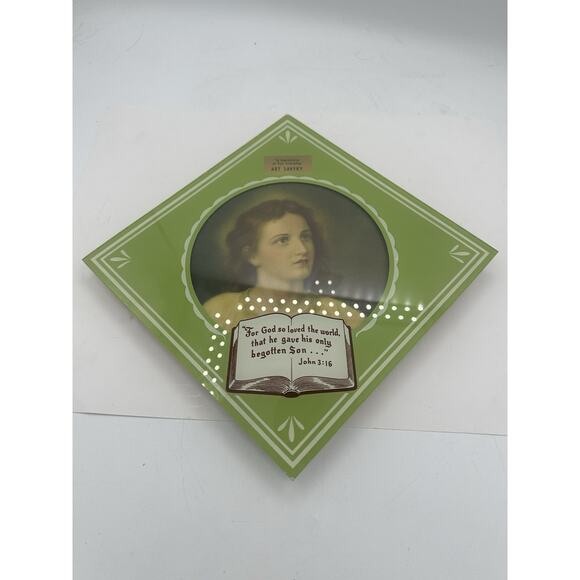 Vtg Religious Jesus Shadow Wall Hanging Sign/Picture Shadow Box 11” - Picture 1 of 7